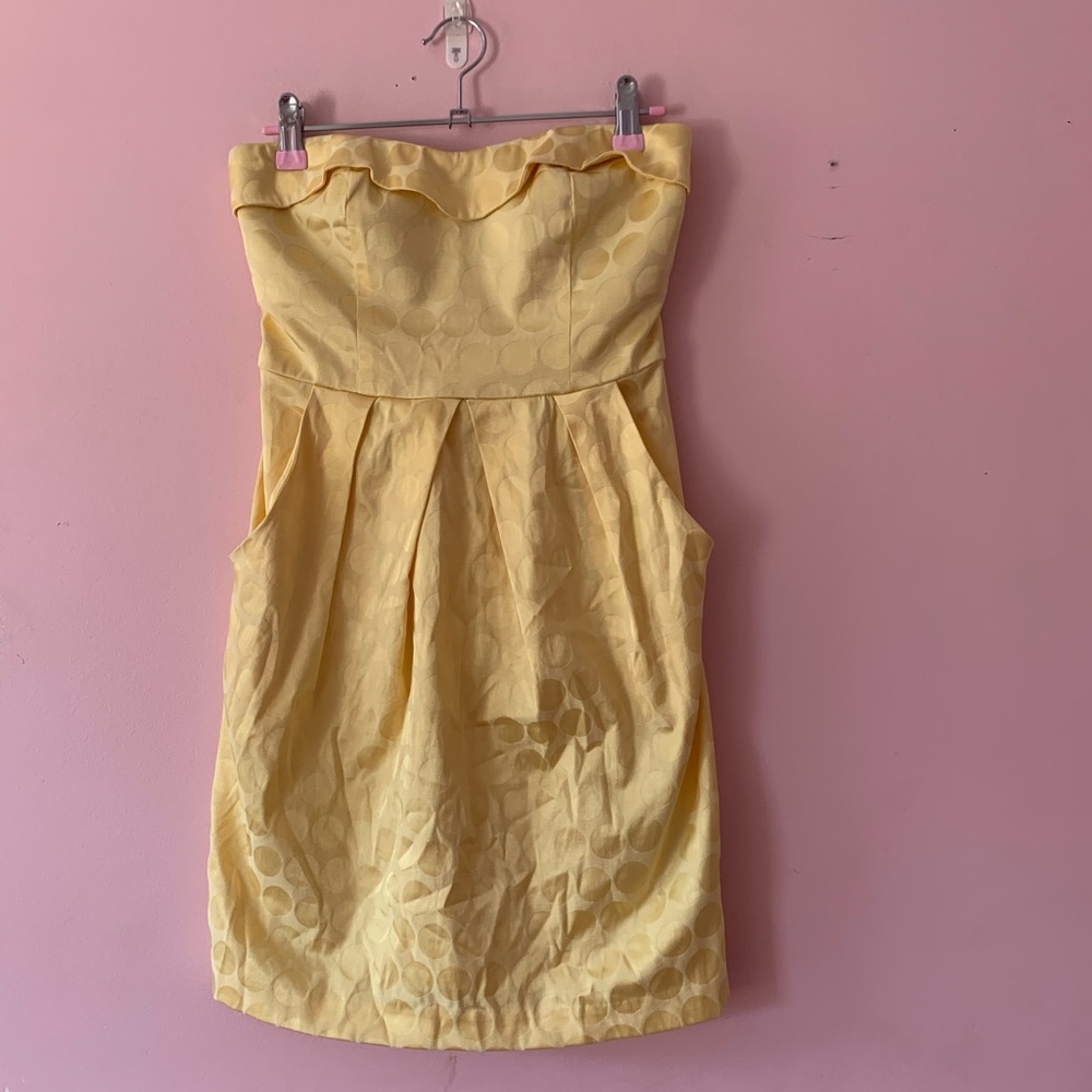 Strapless belle inspired mini dress